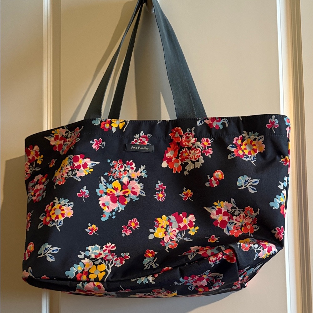 Vera Bradley Black Floral Tote Bag